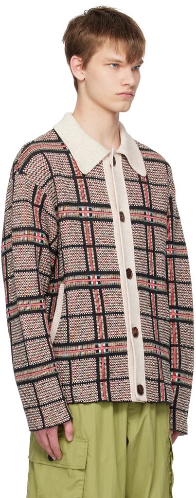 A PERSONAL NOTE 73 Black & Beige Checked Cardigan