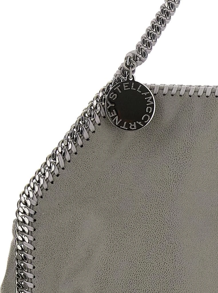 Stella McCartney Grey Handbag With Diamond-Like Chain And Logo Charm On The Front In Ecoleather Woman 3
