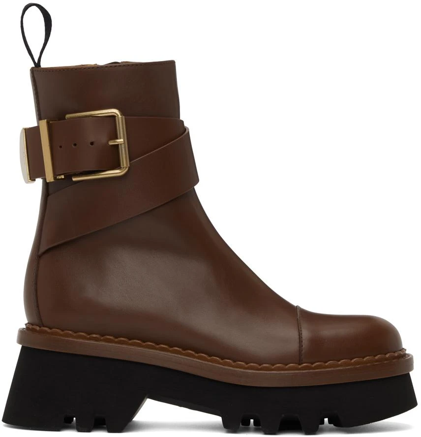 Chloé Brown Owena Boots 1
