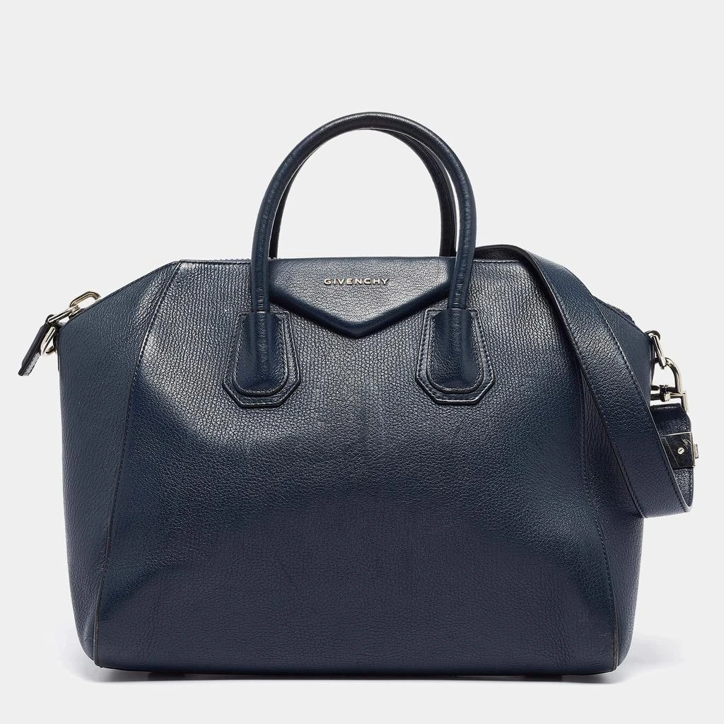 Givenchy Givenchy Navy Blue Leather Medium Antigona Satchel 1