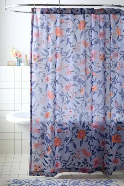 Urban Outfitters Ella Vine Floral Shower Curtain 1