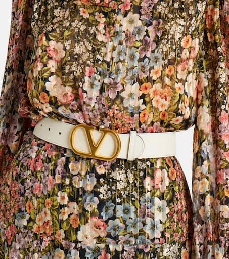 Valentino VLogo reversible leather belt 2