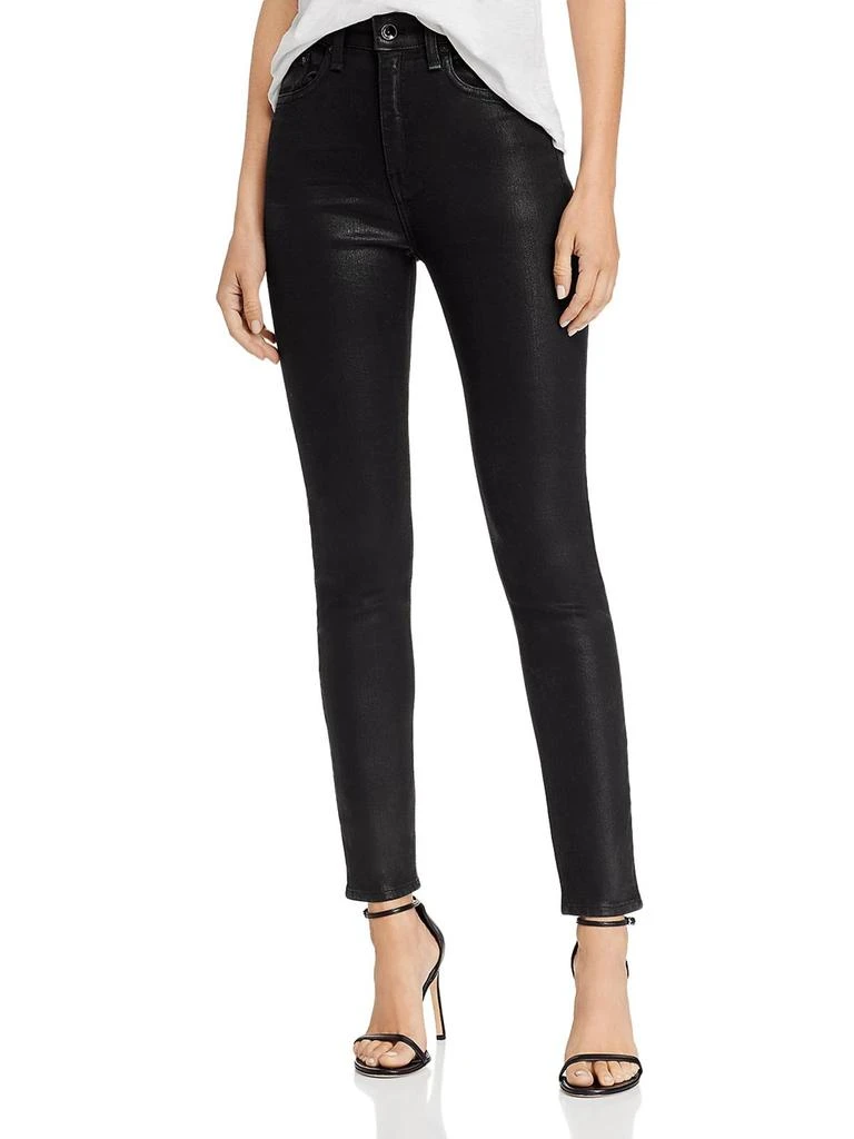 Rag & Bone Nina Womens High Rise Coated Skinny Jeans 1