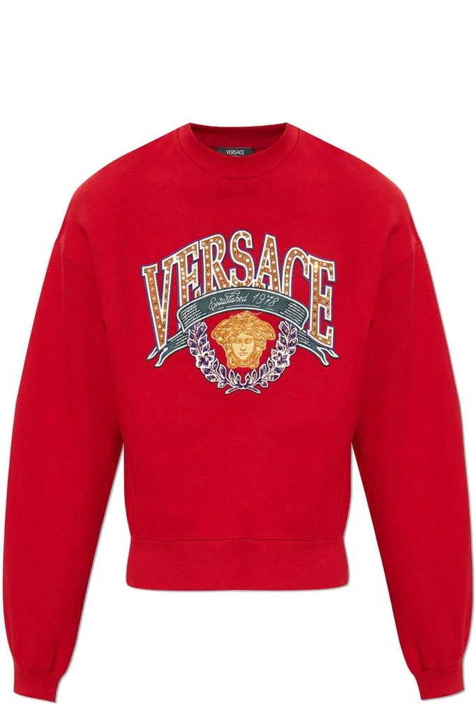 Versace Versace Logo-Embellished Crewneck Sweatshirt 1