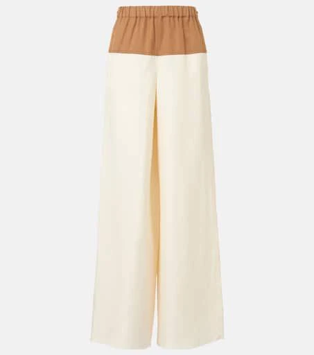 Max Mara Gestro linen and silk wide-leg pants 1