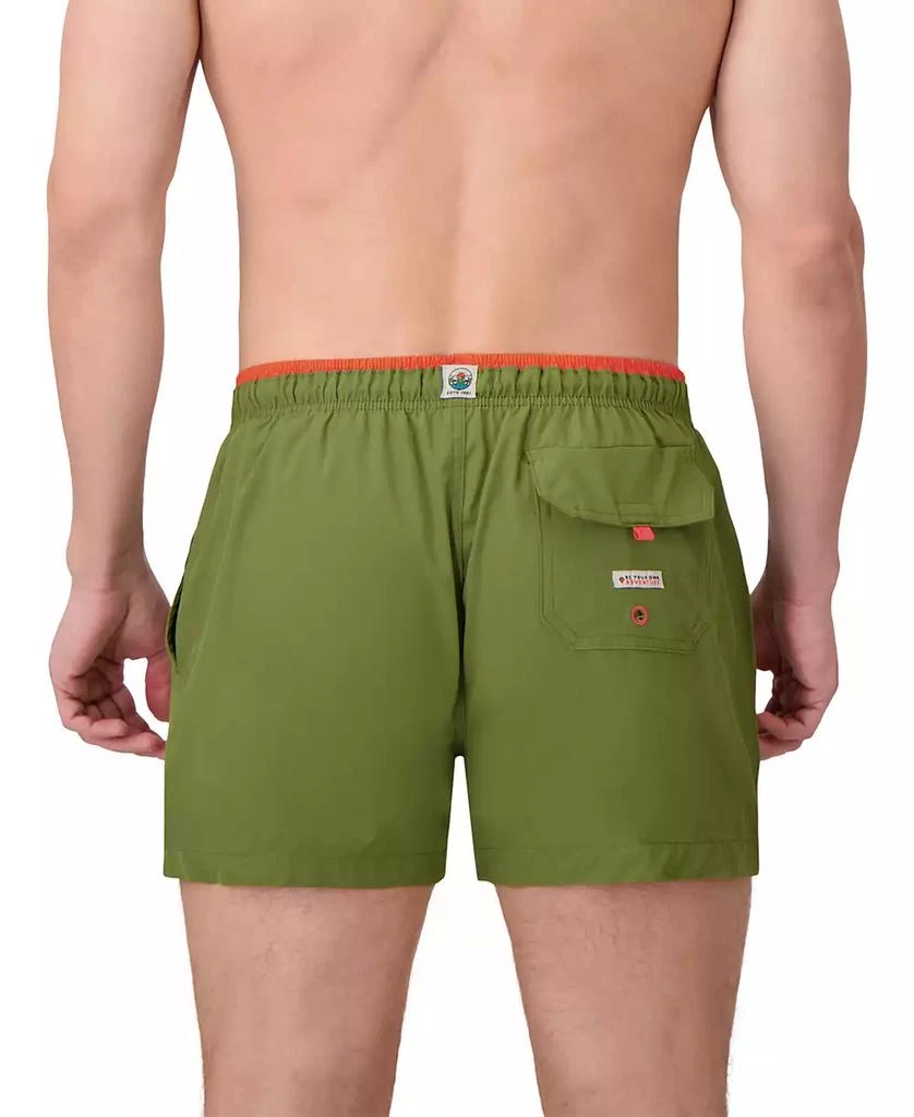 Sunset and Vines Men's Solid Woven Swim Trunks 3