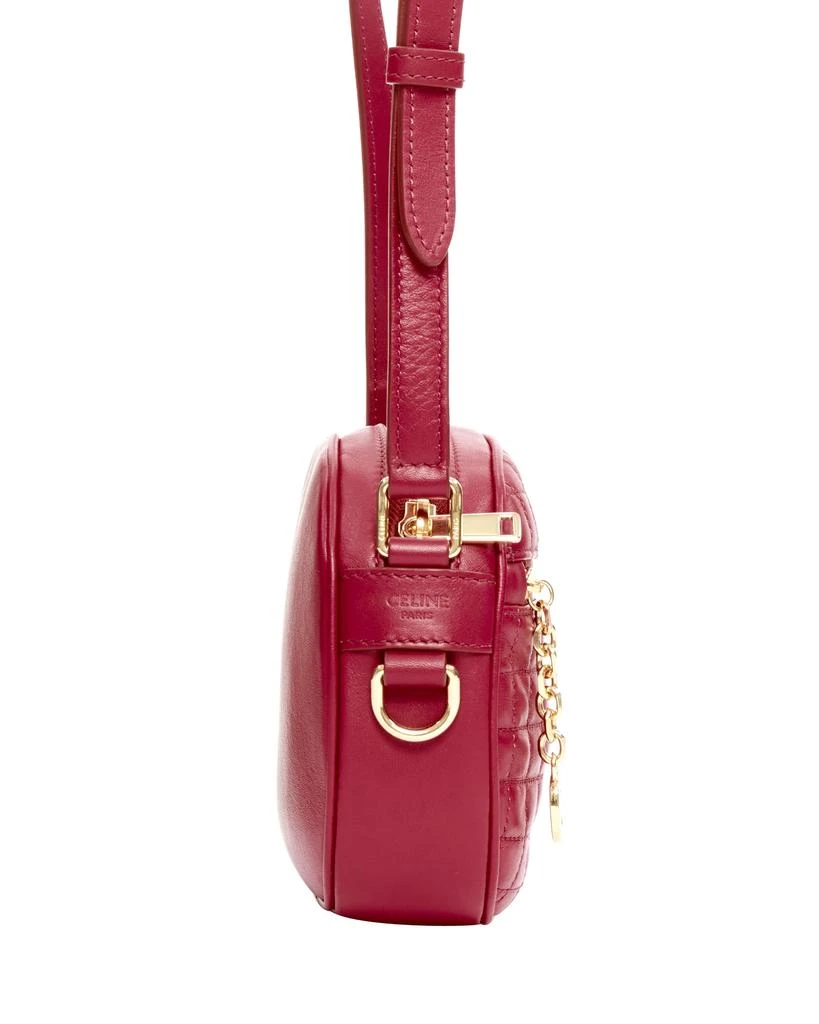 Celine new CELINE Hedi Slimane 2019 C Charm red quilted small crossbody camera bag 4