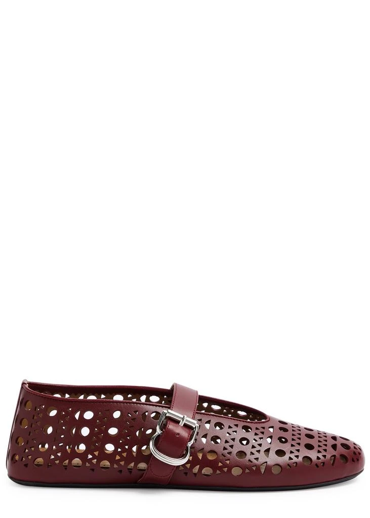 Alaïa Vienne laser-cut leather ballet flats 1