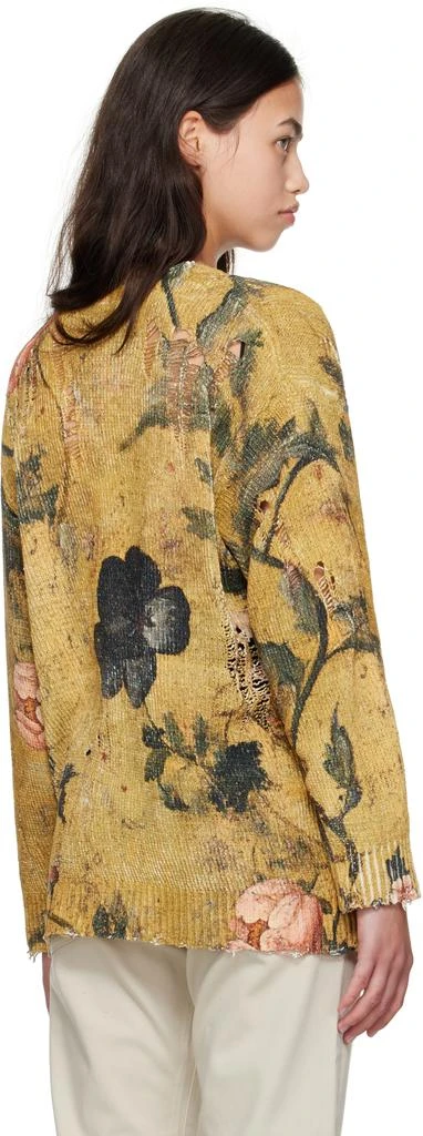 R13 Yellow Printed Boyfriend Cardigan 3