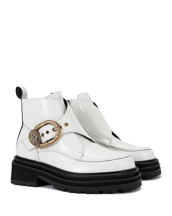 Kurt Geiger Women's Mayfair Chunky Eagle Buckle Platform Ankle Boots 5