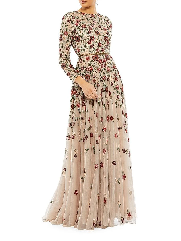 Mac Duggal Floral Sequined Gown 1