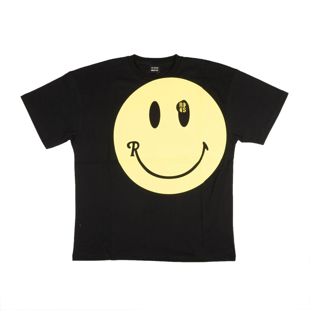 RAF SIMONS X Smiley Print Big Fit T-Shirt - Black 1