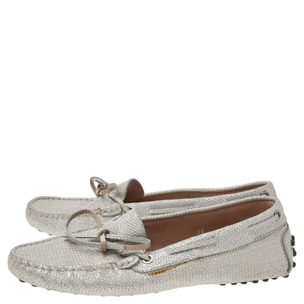 Tod's Tod's Silver Glitter Slip on Loafers Size 36 4