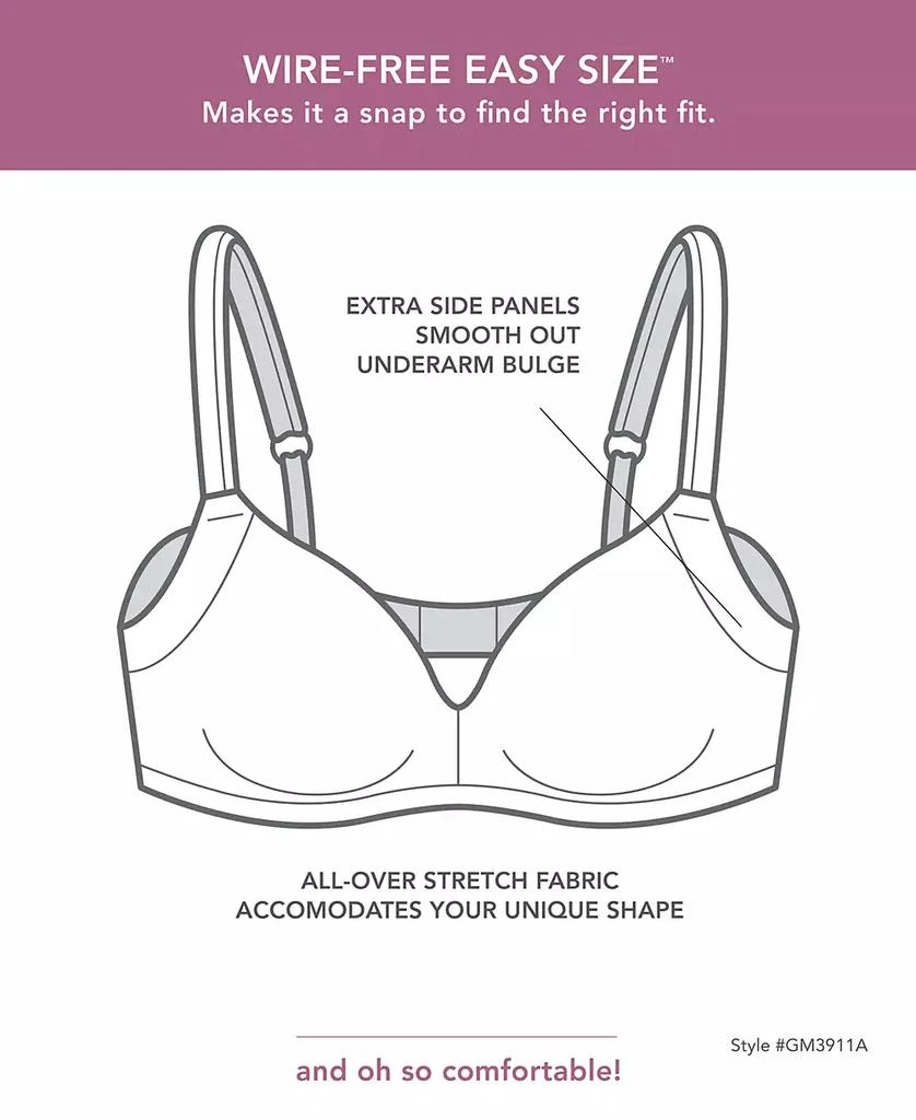 Olga Easy Does It Full Coverage Smoothing Bra GM3911A 2