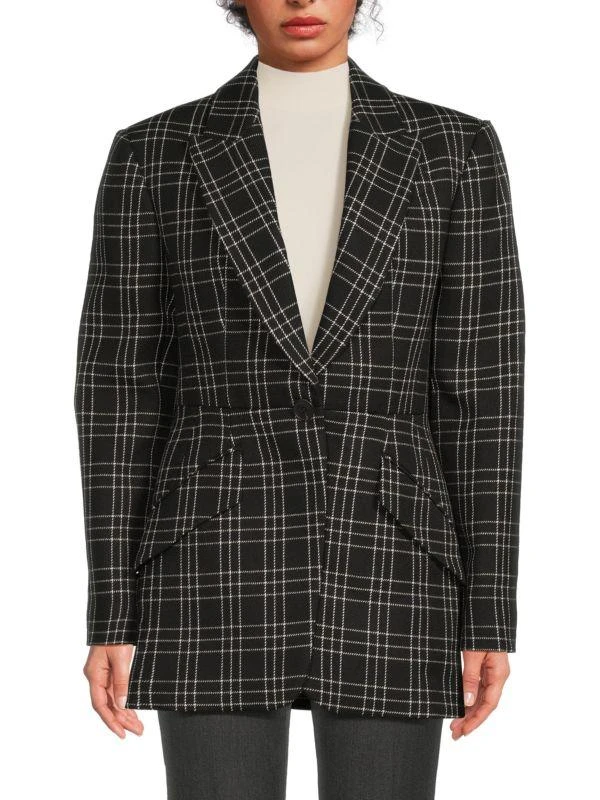 Alexander McQueen Plaid Wool Blazer 1