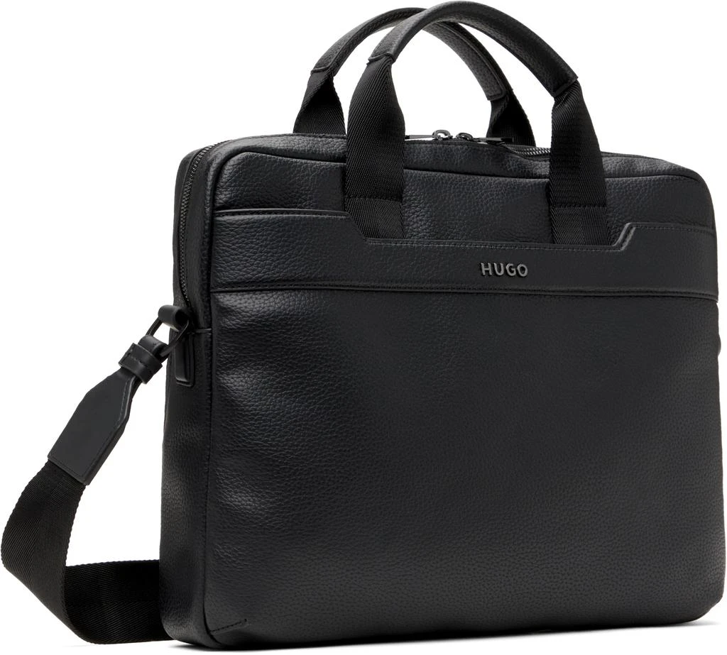 Hugo Boss Black Grained Faux-Leather Document Briefcase 2