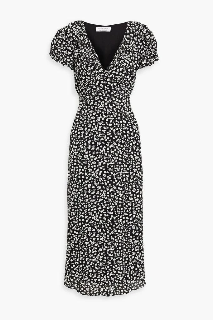 Solid & Striped The Calais ruffled floral-print crepe de chine midi dress 1