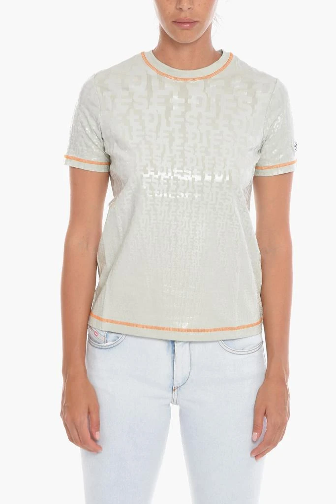 Diesel All-Over Monogram T-REG-MON Crew-Neck T-shirt 1