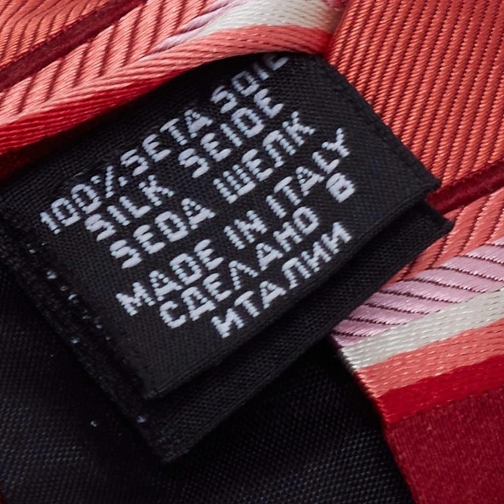Boss By Hugo Boss Boss By Hugo Boss Red & Coral Striped Silk Tie 4