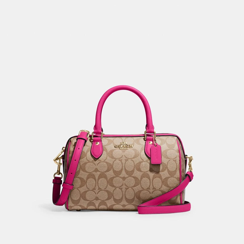 Coach Rowan Satchel In Signature Canvas 11
