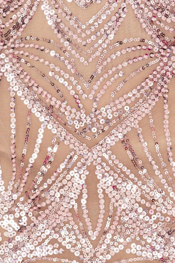 BRONX AND BANCO Gizelle Embellished Column Gown In Blush 4