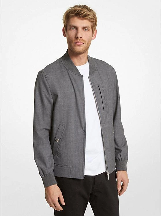 michael_kors Stretch Wool Bomber Jacket 1