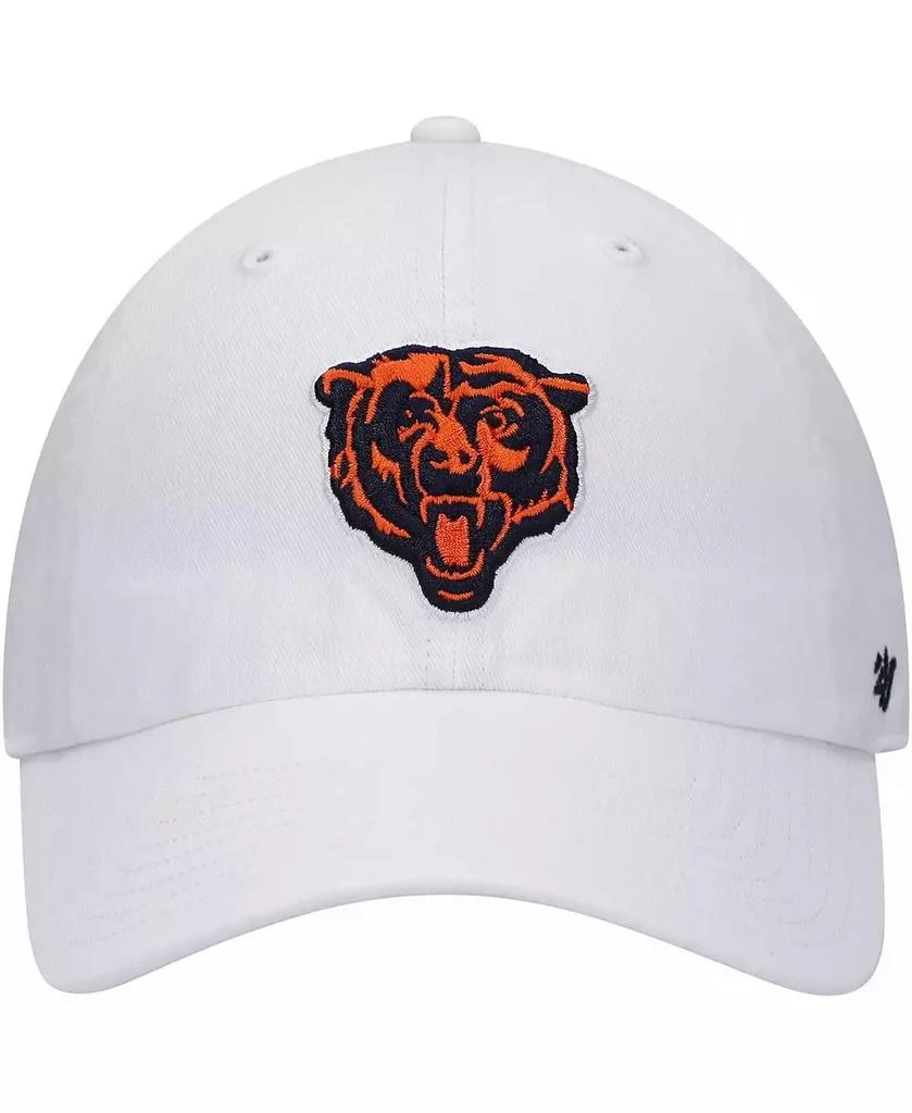47 Brand Men's White Chicago Bears Team Clean Up Adjustable Hat 2
