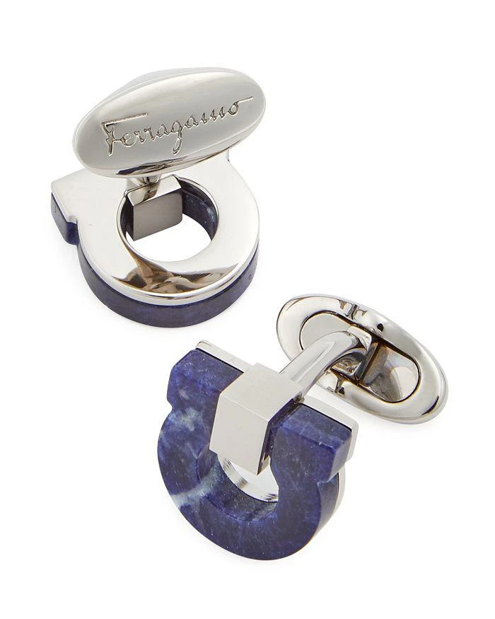 Salvatore Ferragamo Salvatore Men's Limestone Gancini Cuff Links - Main Image