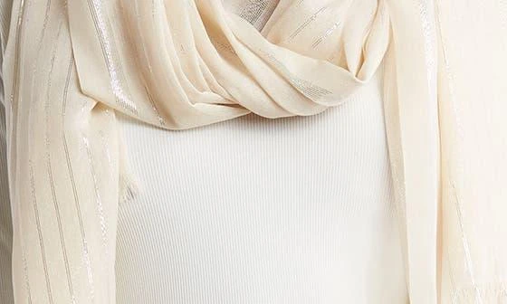 Cole Haan Metallic Stripe Oblong Scarf 3