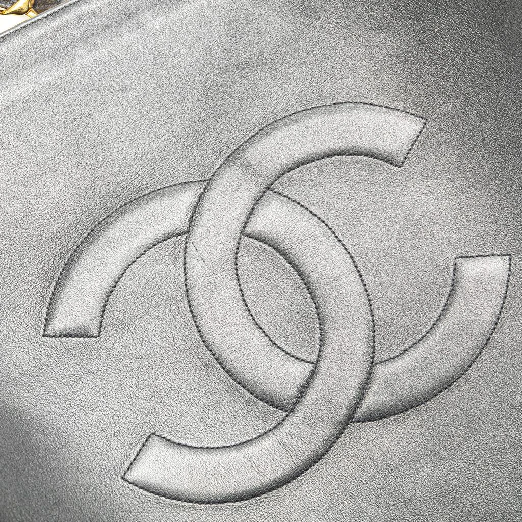 Chanel Chanel Black Lambskin Leather XL Tote Bag 7