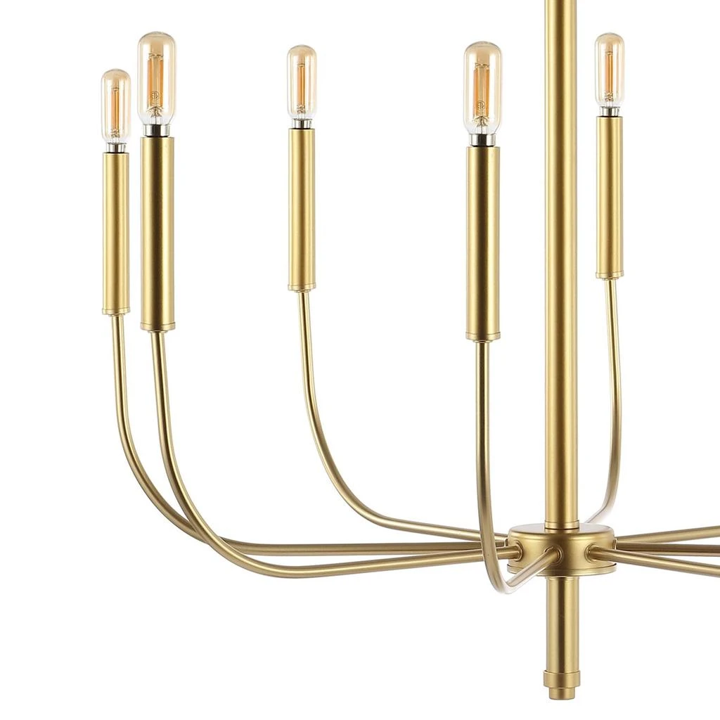 JONATHAN Y Amoros 27.25" 8-Light Modern Mid-Century Iron LED Chandelier 4