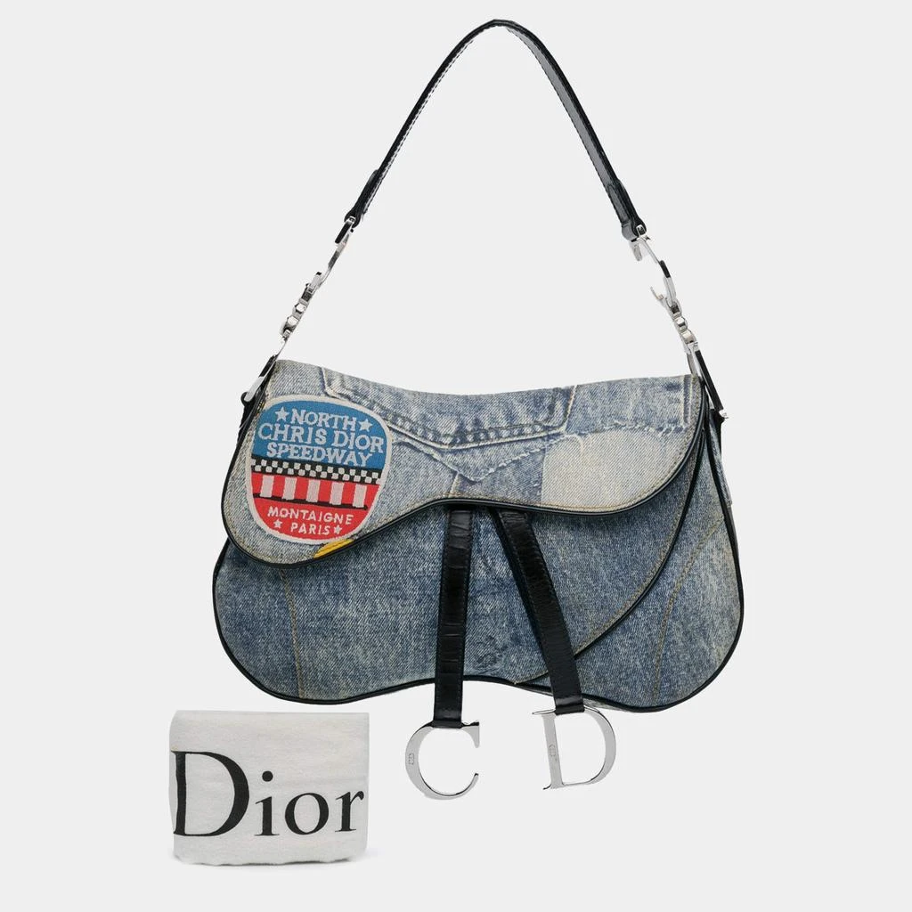 Dior Dior Denim Speedway Double Saddle Shoulder Bag 6