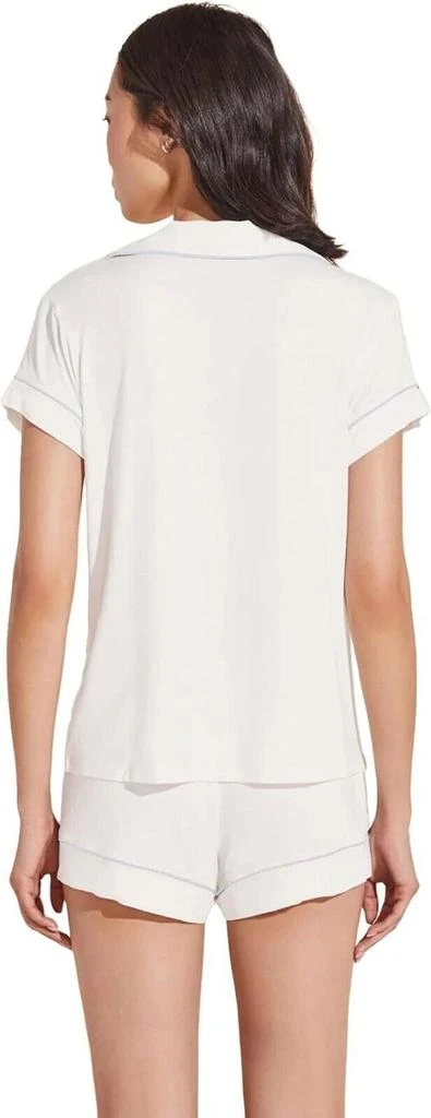 Eberjey Gisele Short Pajama Set Women's Large White Stretch Straight Hem ERK88 2