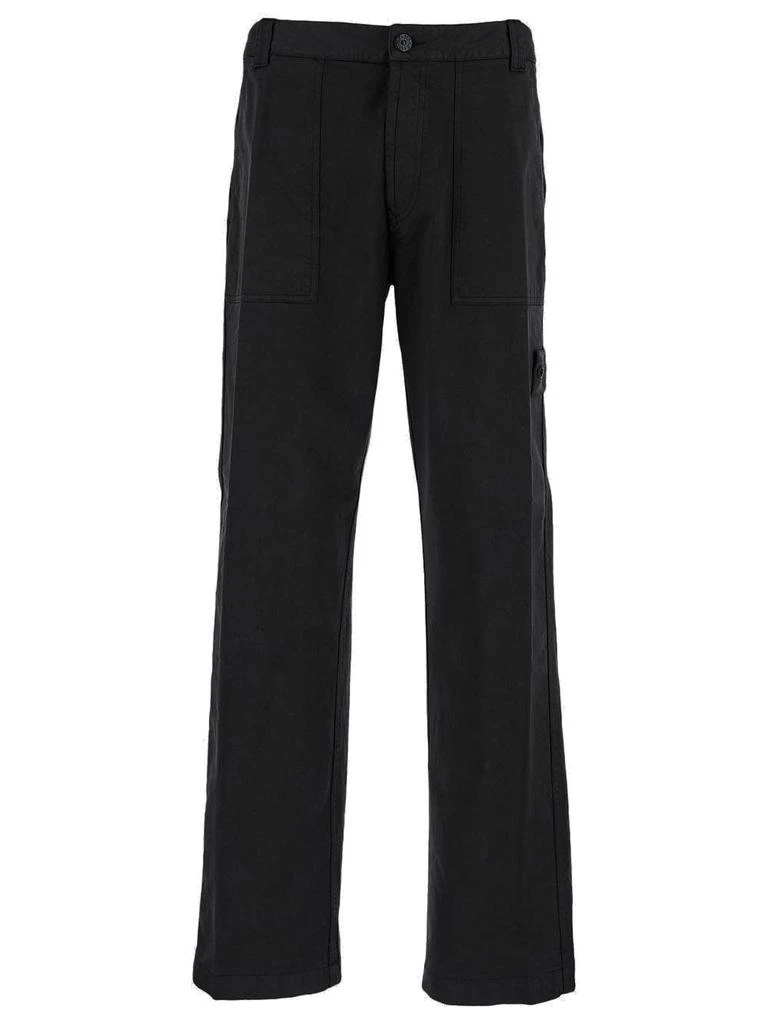 Stone Island Stone Island Logo Patch Straight-Leg Trousers 1