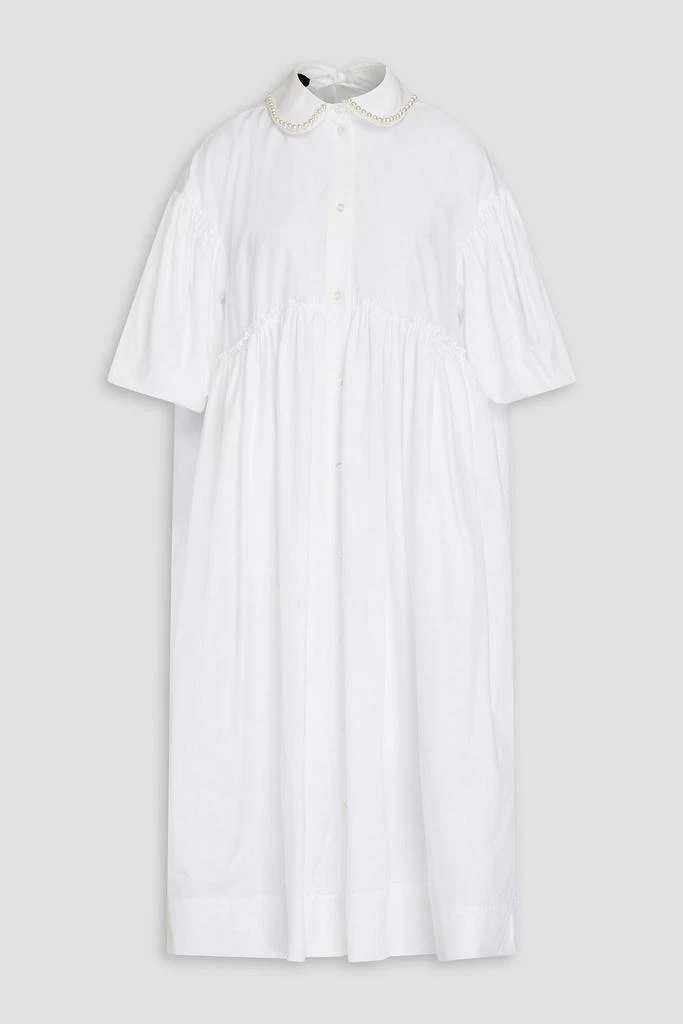 Simone Rocha Ruffled cotton-poplin midi dress 1