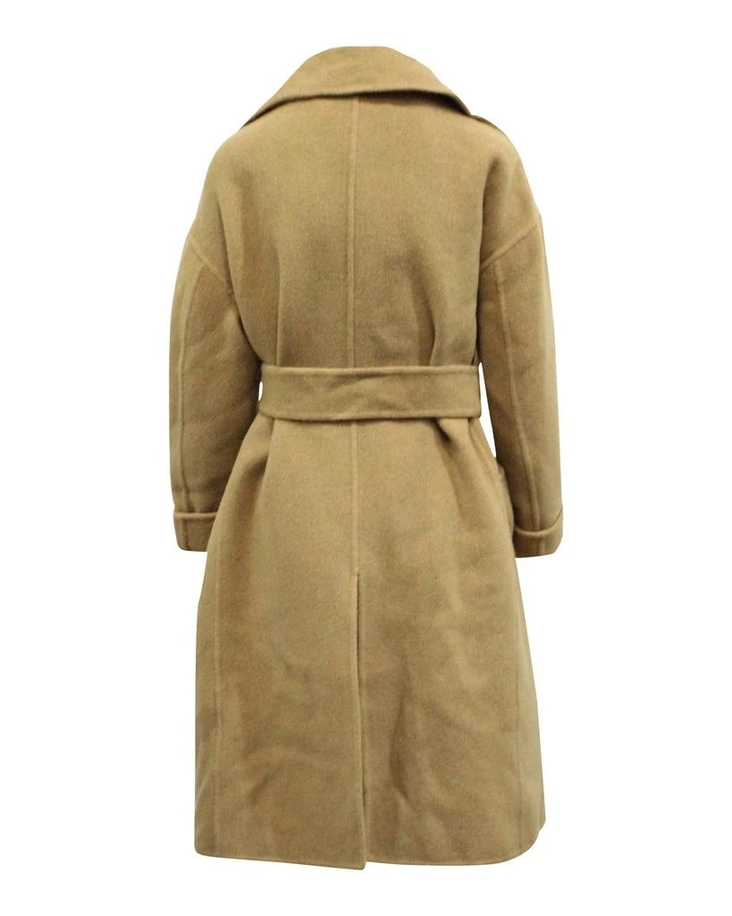 N°21 N.21 Belted Trench Coat in Beige Wool 3