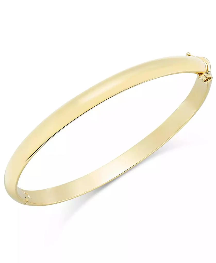 Macy
s Solid Gold Polished Bangle Bracelet in 14k Gold