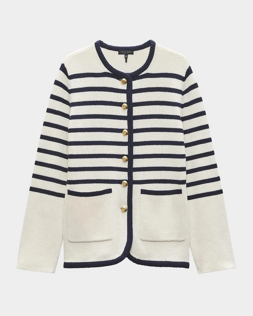 Rag & Bone Nancy Stripe Wool Cardigan 1