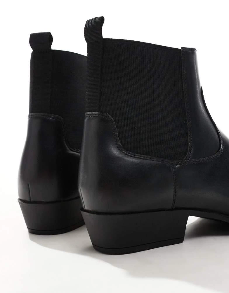 ASOS ASOS DESIGN chelsea boots in black with cuban heel 3