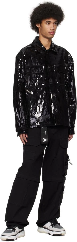 RTA Black Multi-Pocket Cargo Pants 5