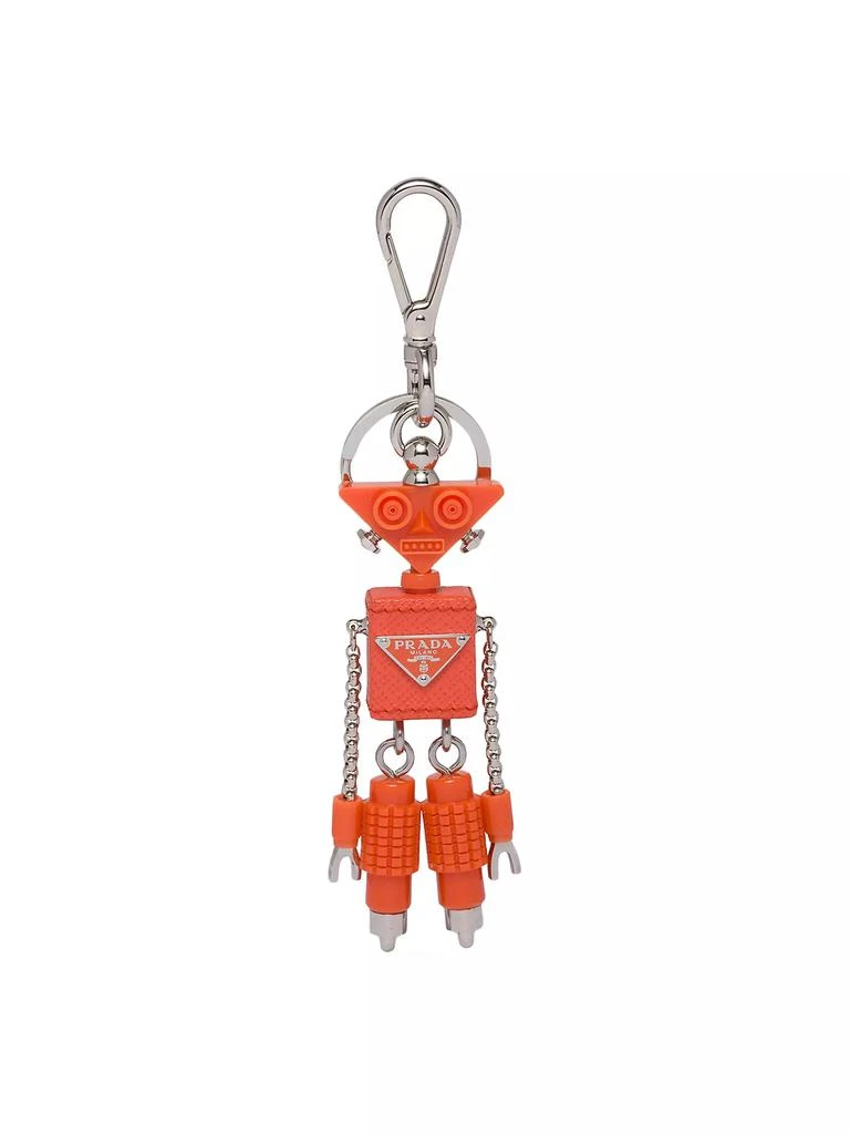 Prada Saffiano Leather Robot Trick Keychain 1