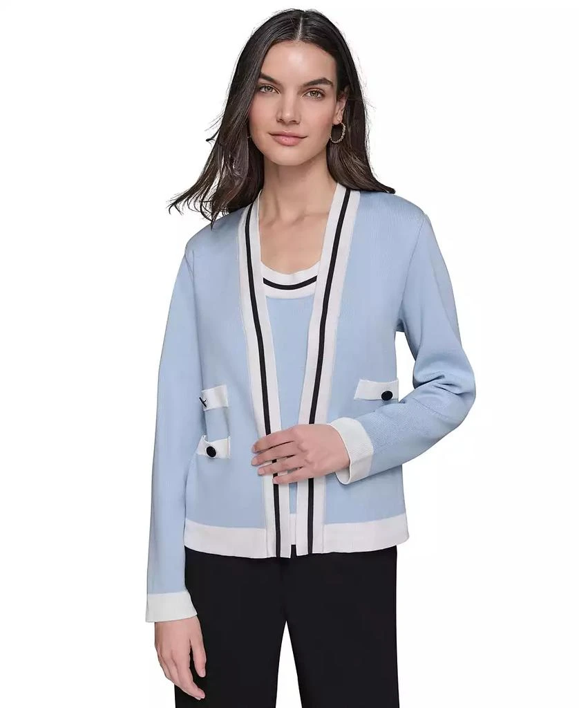 Karl Lagerfeld Paris Women's Open-Front Cardigan 1
