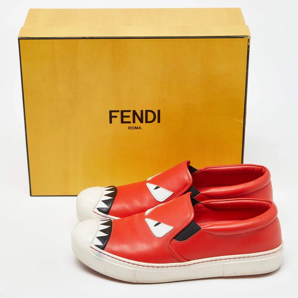 Fendi Fendi Tri Color Leather Monster Slip On Sneakers Size 38.5 9