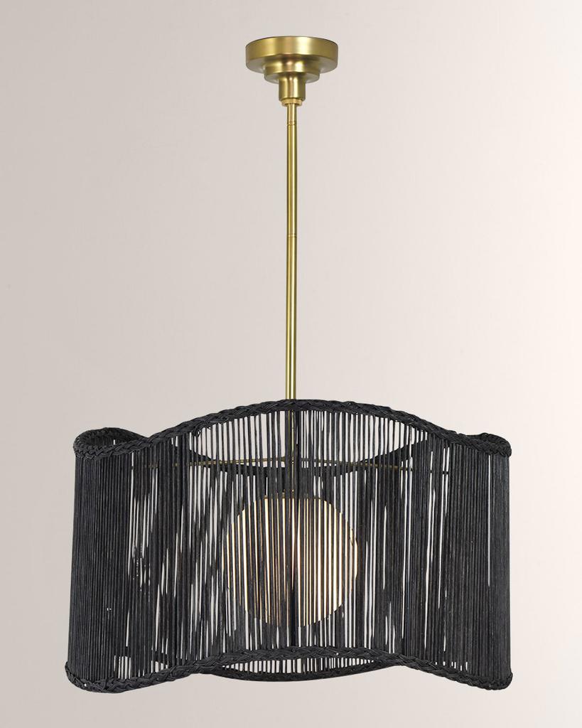 Regina Andrew x Coastal Living Nimes Drum Pendant Light (Black)