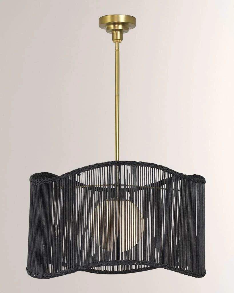 Regina Andrew x Coastal Living Nimes Drum Pendant Light (Black) 1