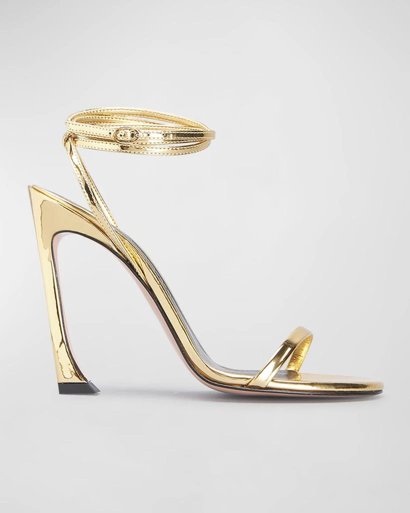 Piferi Fade Vegan Metallic Ankle-Wrap Sandals 1