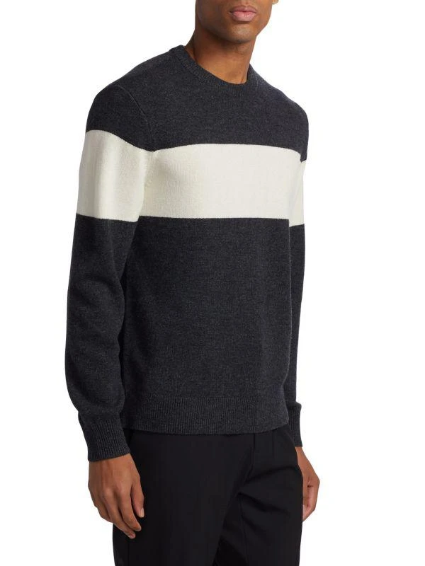 Theory Hilles Striped Wool-Blend Sweater 3