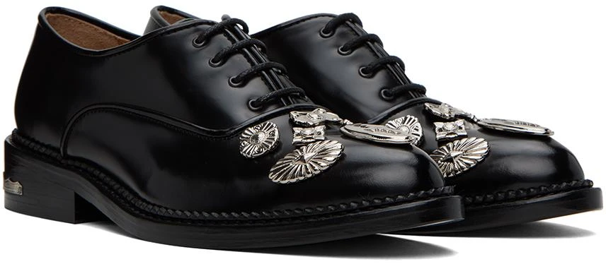 Toga Pulla Black Embellished Oxfords 4