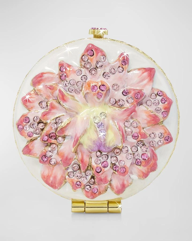 Jay Strongwater Dahlia Compact Mirror