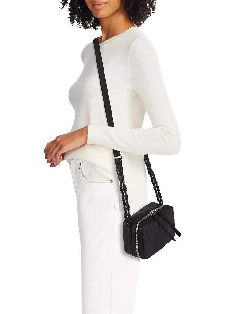 Rag & Bone Cami Leather-Trimmed Woven Camera Bag 2